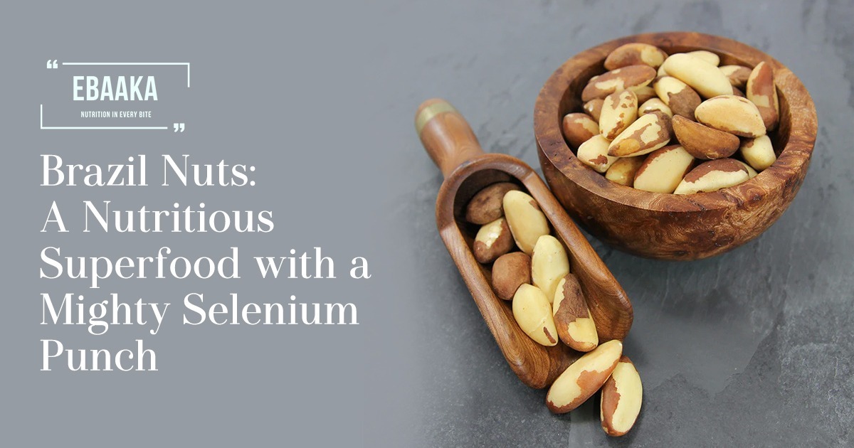 Blog Banner for Ebaaka's Brazil Nuts: A Powerful Selenium Punch and Nutritious Superfood